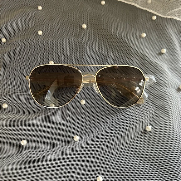 Kate Spade Emmaline Silver Aviator Sunglasses NWOT main image 10